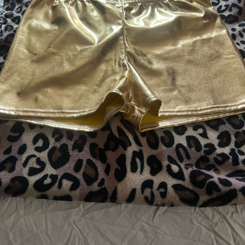 Shiny Gold Athletic Shorts